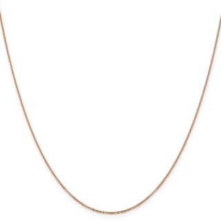 14 KARAT ROSE GOLD 1.1MM FLAT CABLE CHAIN