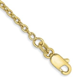 10 KARAT YELLOW GOLD CABLE LINK ANKLET
