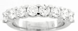 14 KARAT WHITE GOLD U SHAPE STYLE DIAMOND BAND