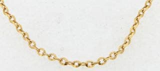 14 KARAT YELLOW GOLD OVAL LINK STAR BRITE CHAIN