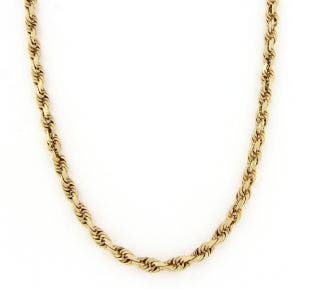 PRE OWNED 10 KARAT YELLOW GOLD SOLID ROPE CHAIN