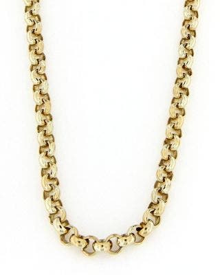 PRE-OWNED 10 KARAT YELLOW GOLD OPEN LINK ROLO CHAIN