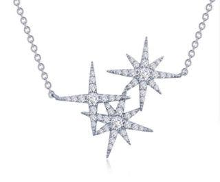 STERLING SILVER TRIPLE SHOOTING STAR NECKLACE